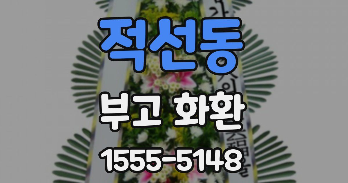 적선동 부고 화환