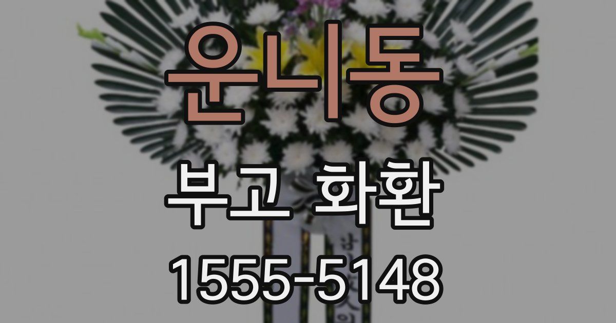 운니동 부고 화환