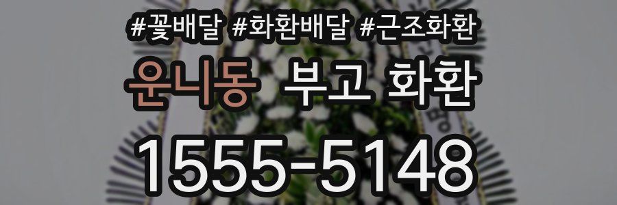 운니동 부고 화환