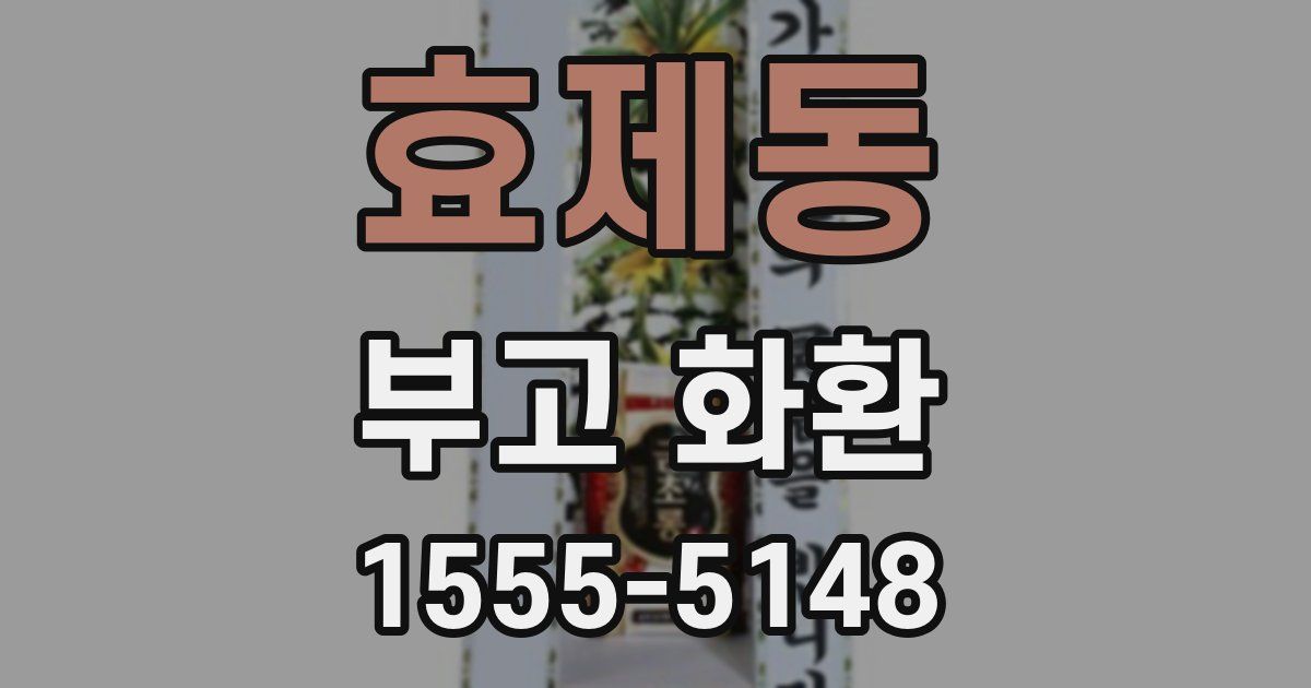 효제동 부고 화환