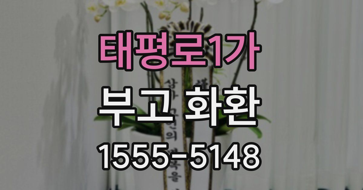 태평로1가 부고 화환