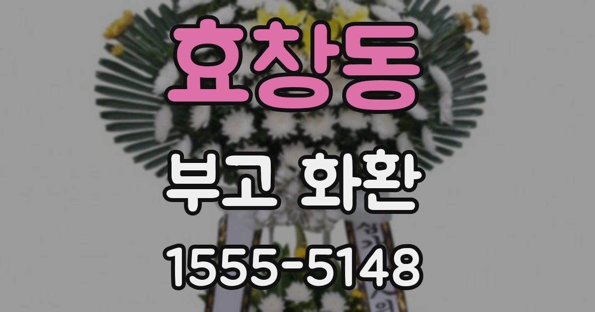 효창동 부고 화환