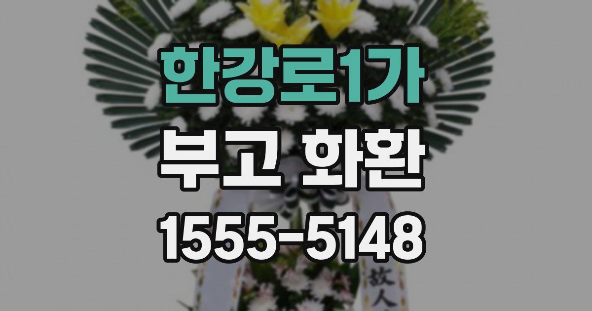 한강로1가 부고 화환
