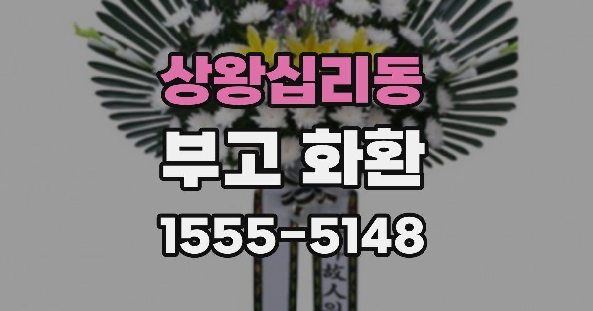 상왕십리동 부고 화환