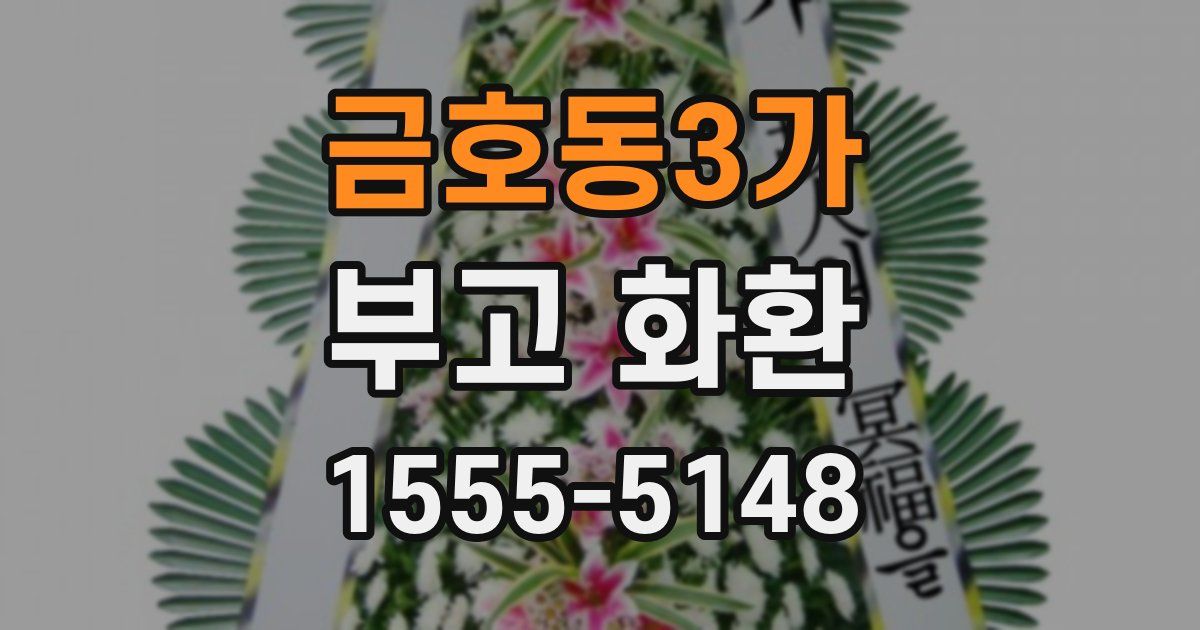금호동3가 부고 화환