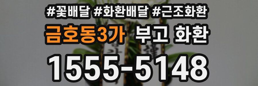 금호동3가 부고 화환