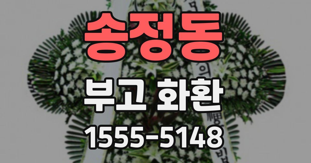 송정동 부고 화환