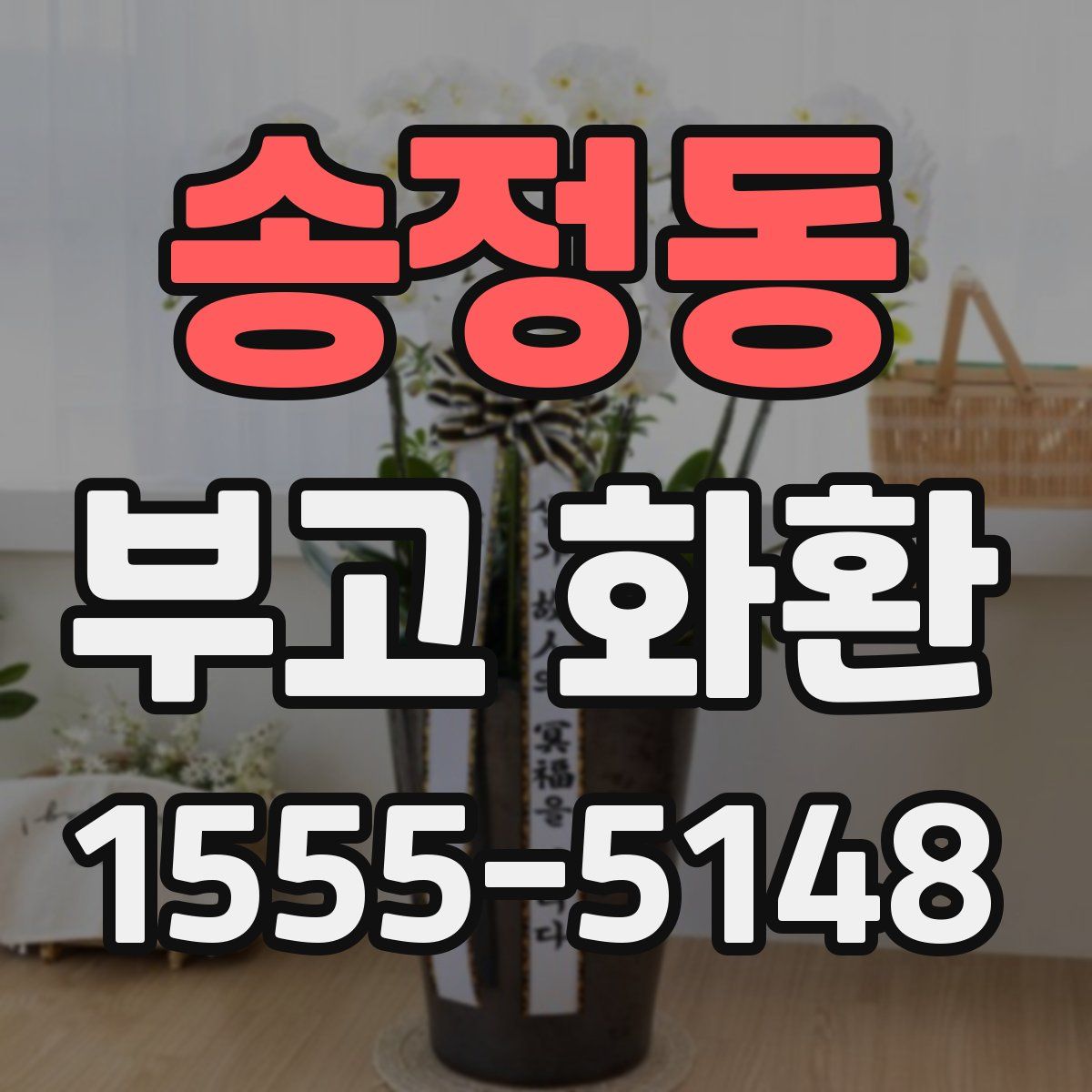 송정동 부고 화환