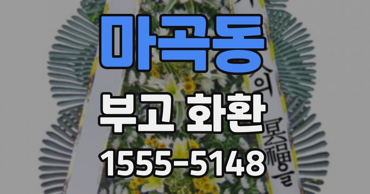 마곡동 부고 화환