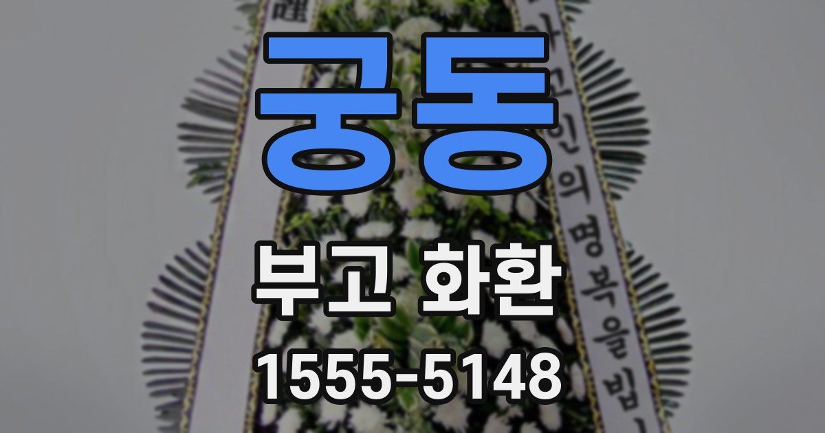 궁동 부고 화환