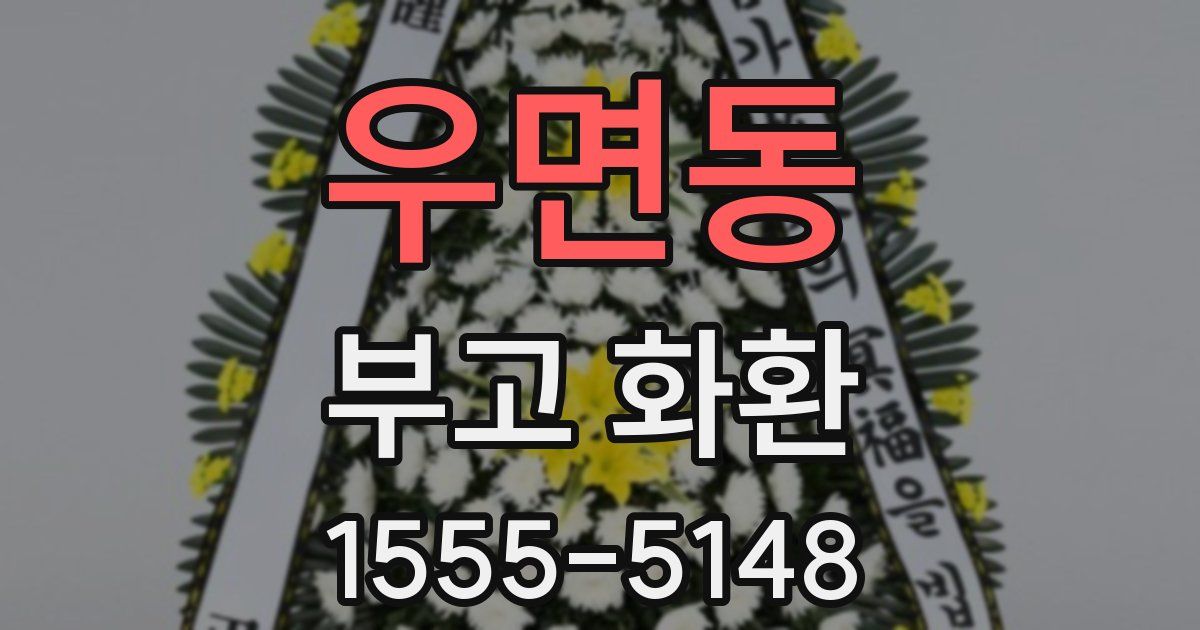 우면동 부고 화환