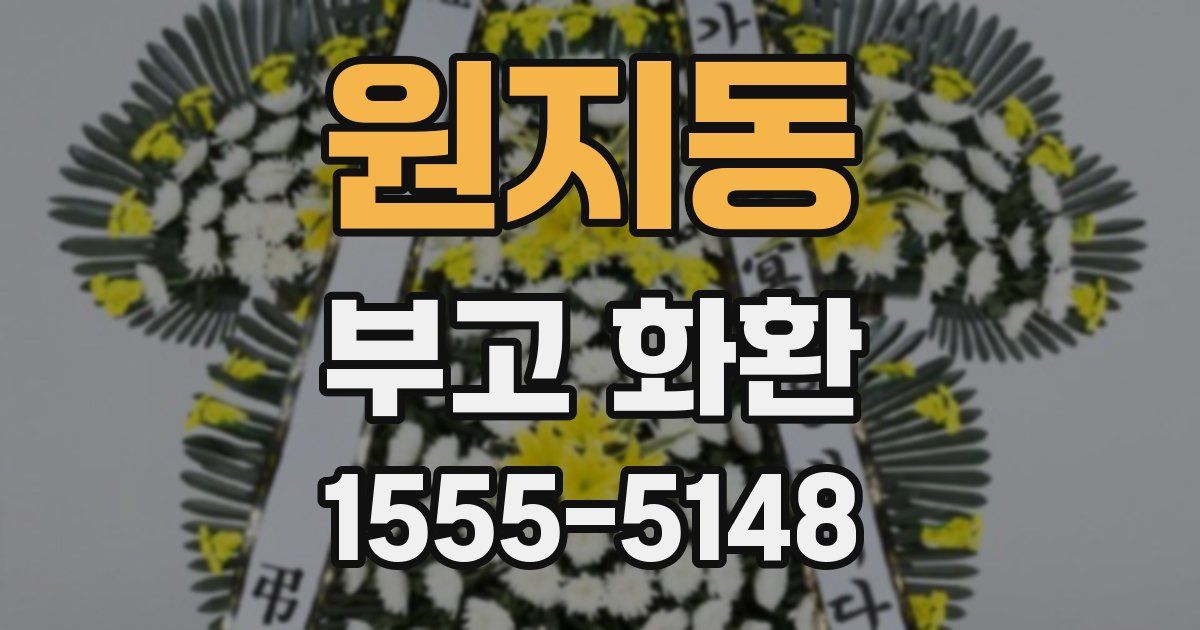 원지동 부고 화환