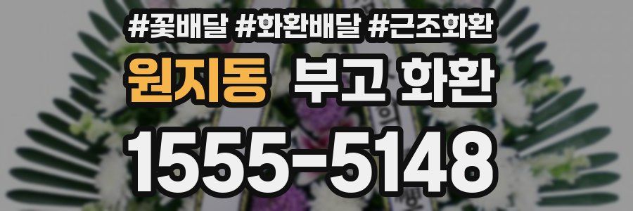 원지동 부고 화환