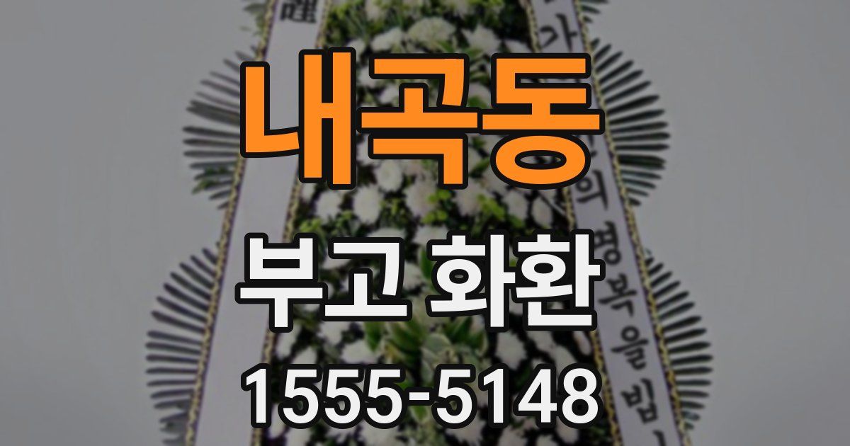 내곡동 부고 화환