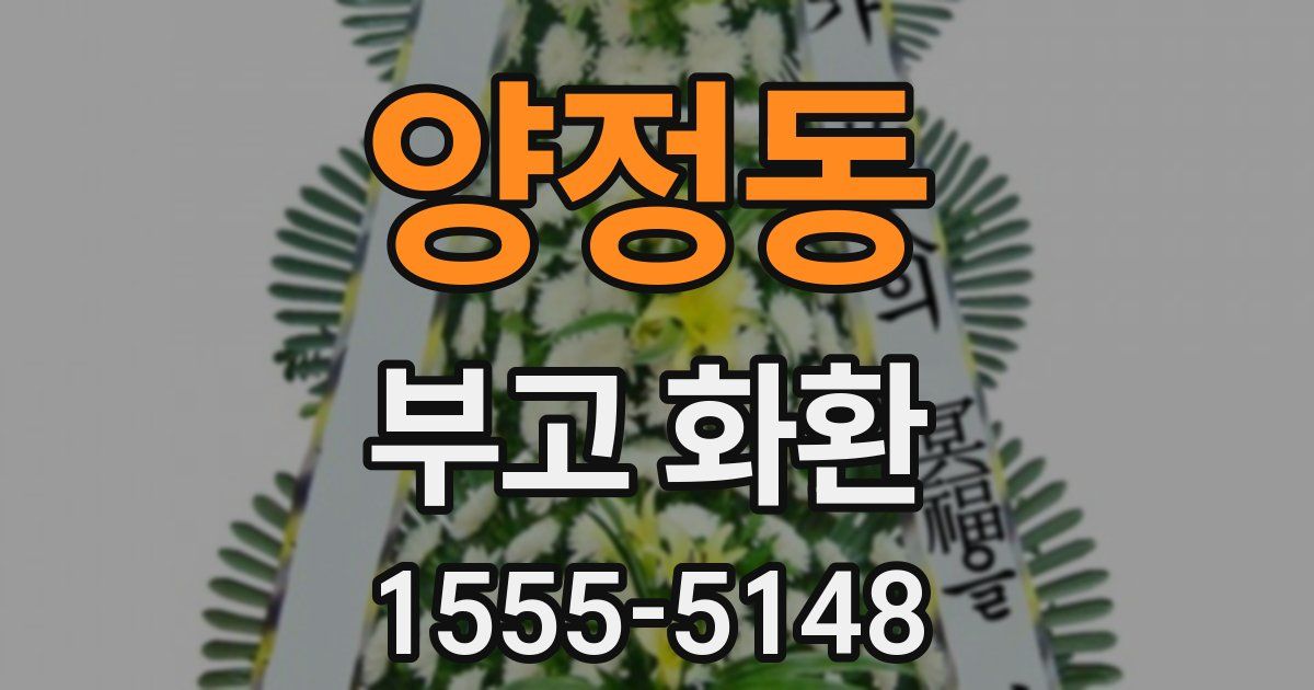 양정동 부고 화환