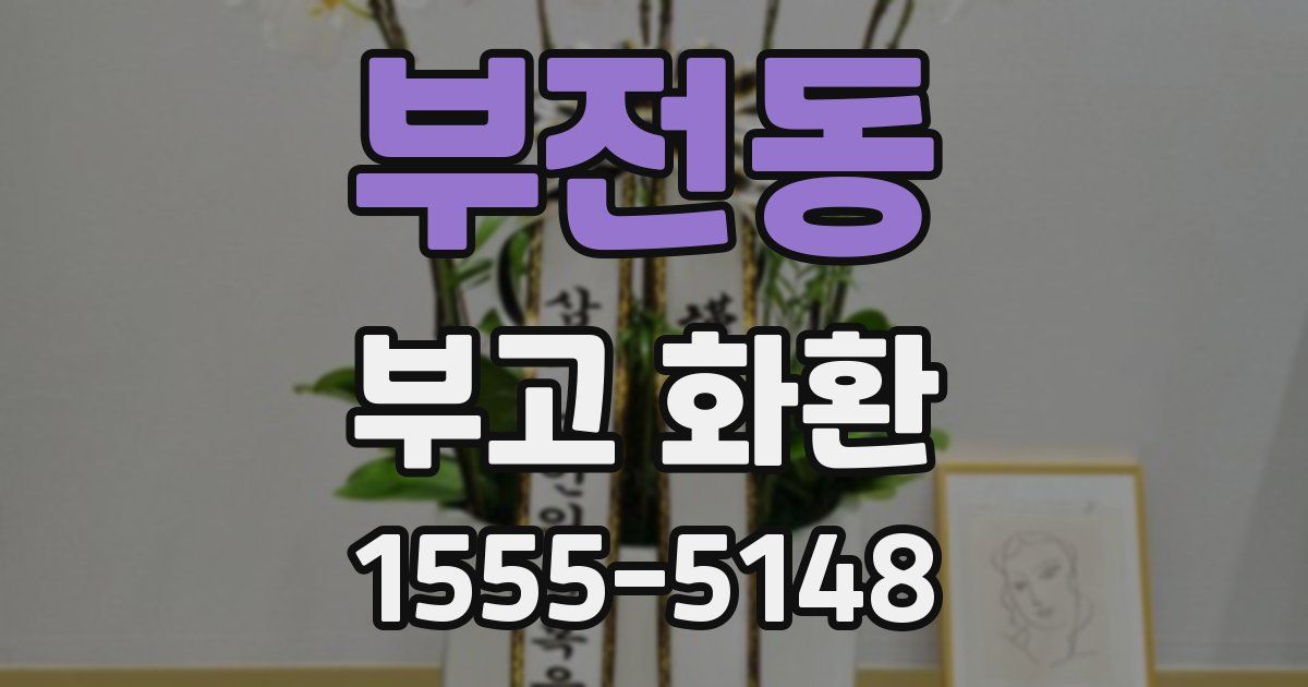 부전동 부고 화환