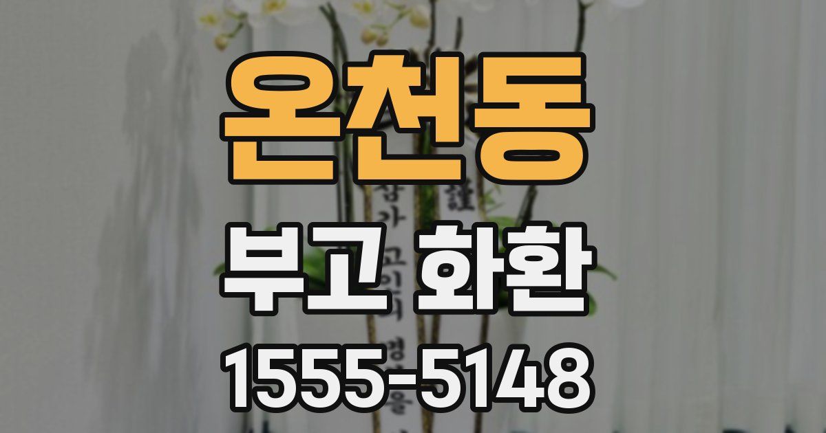 온천동 부고 화환