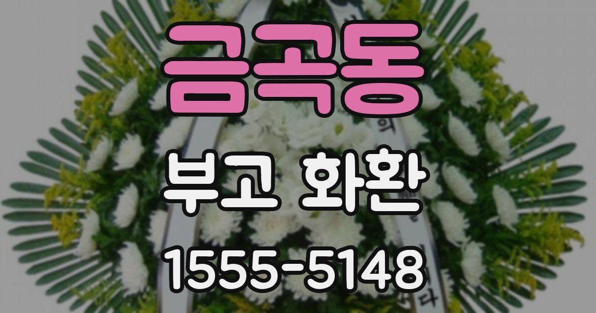 금곡동 부고 화환