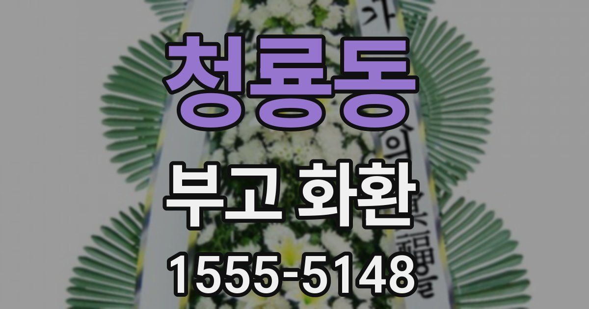 청룡동 부고 화환