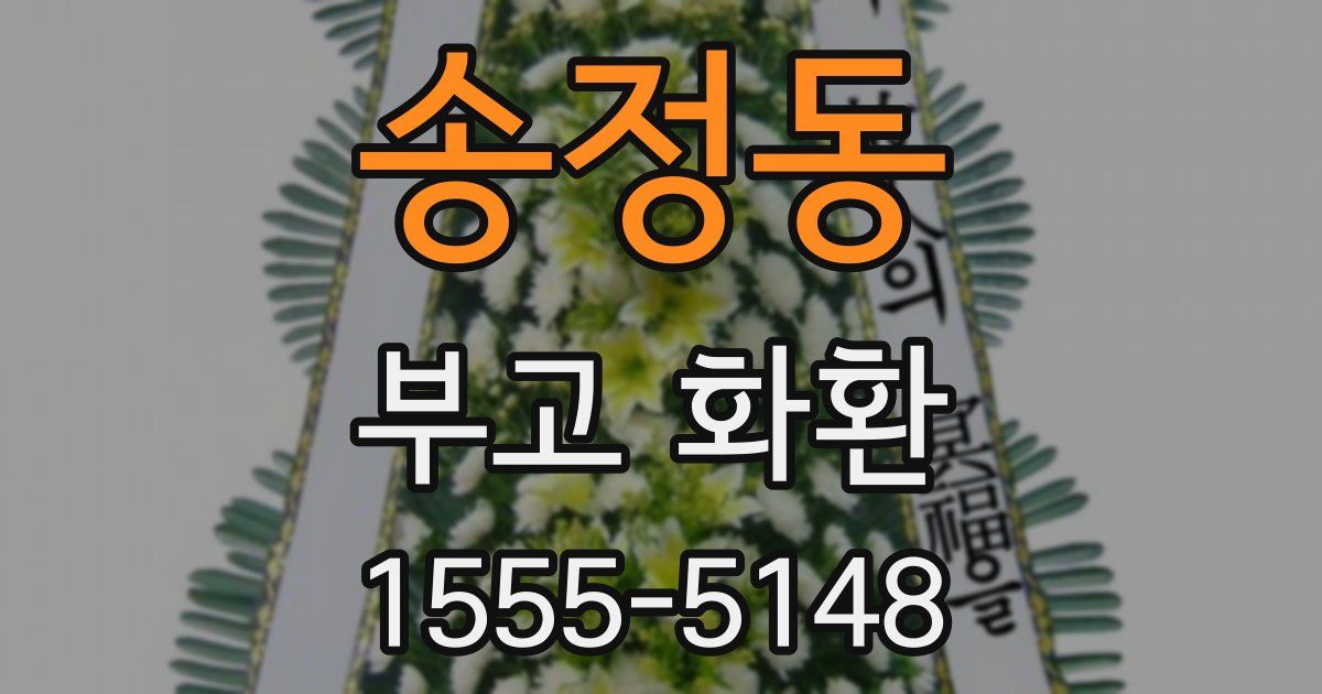 송정동 부고 화환
