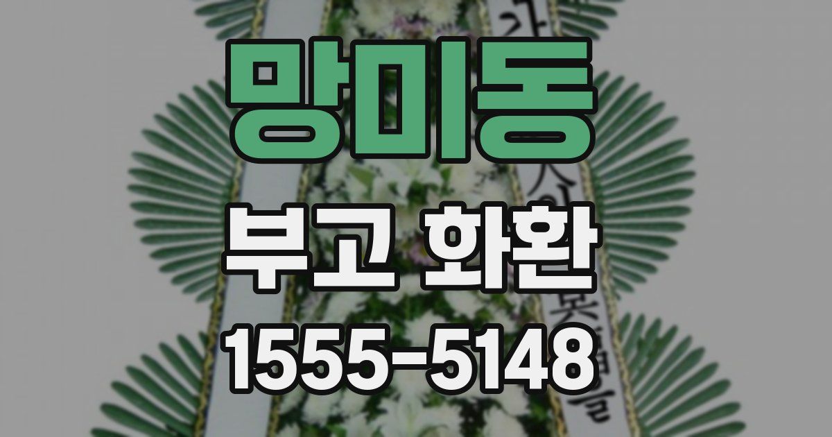 망미동 부고 화환