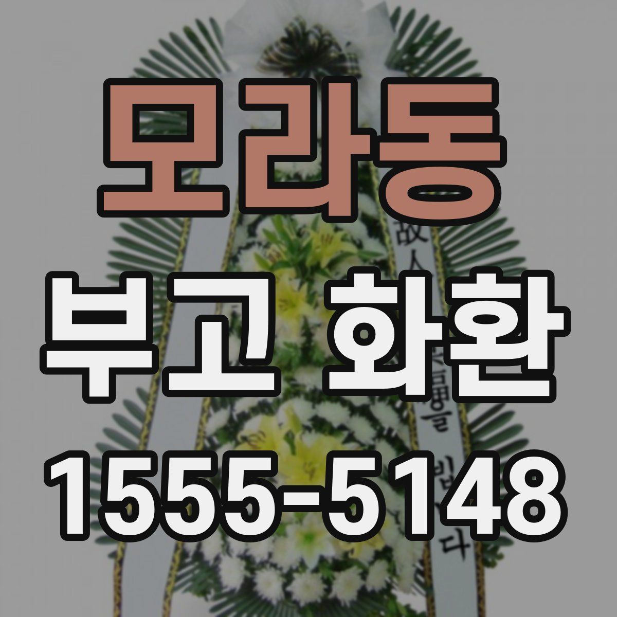 모라동 부고 화환