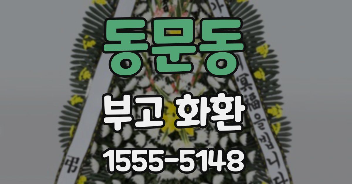 동문동 부고 화환