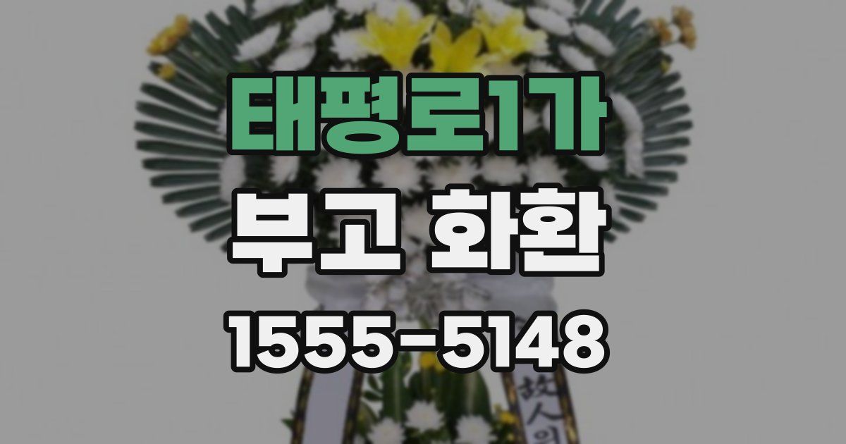 태평로1가 부고 화환