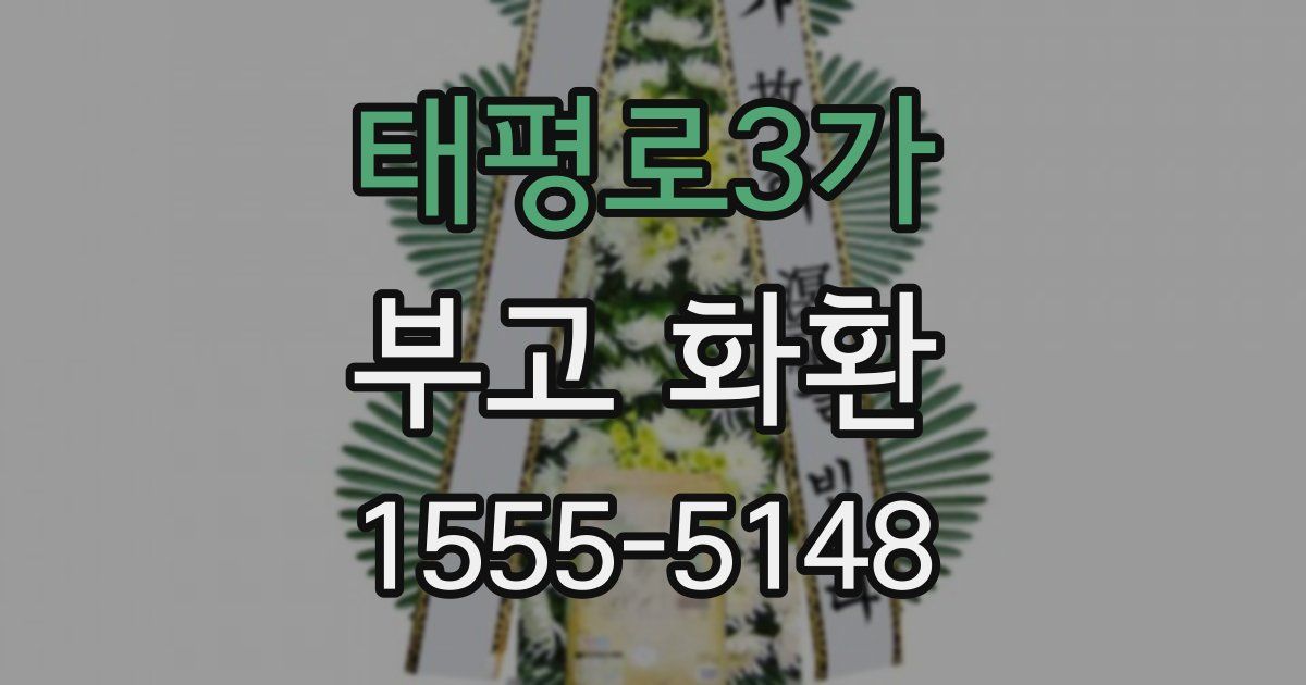 태평로3가 부고 화환