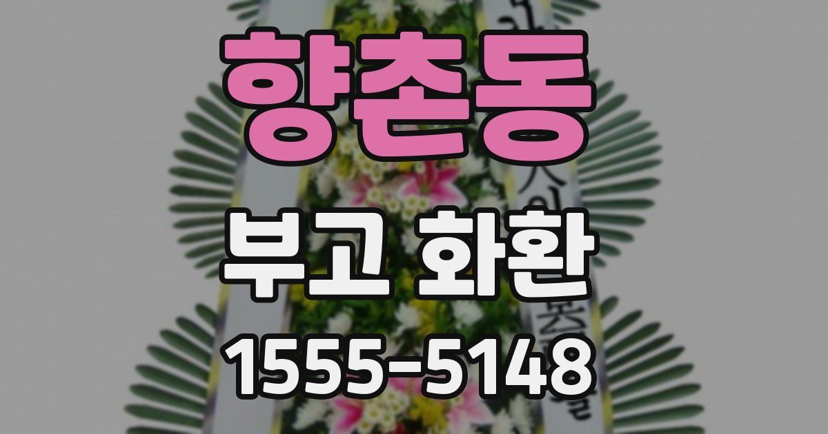향촌동 부고 화환