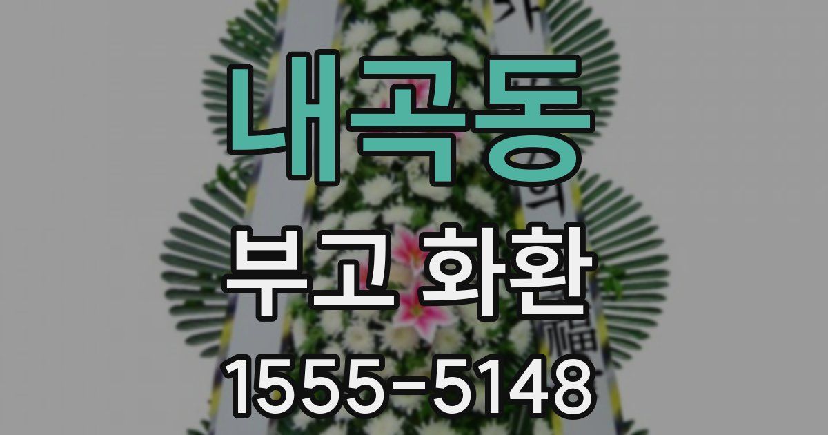 내곡동 부고 화환