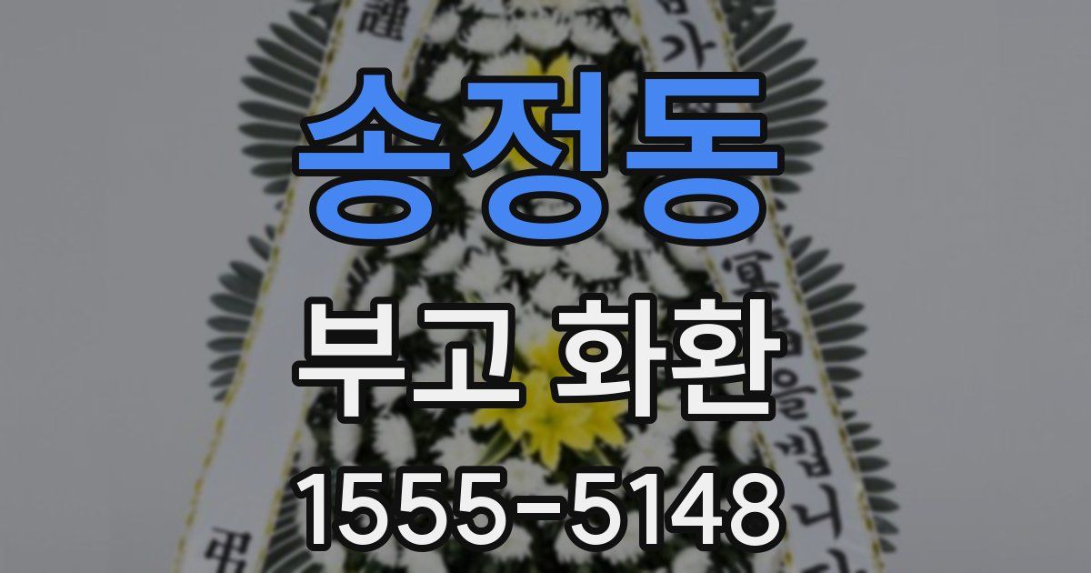 송정동 부고 화환