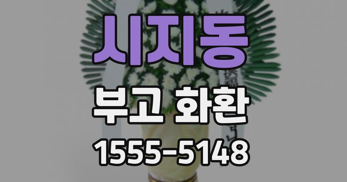 시지동 부고 화환