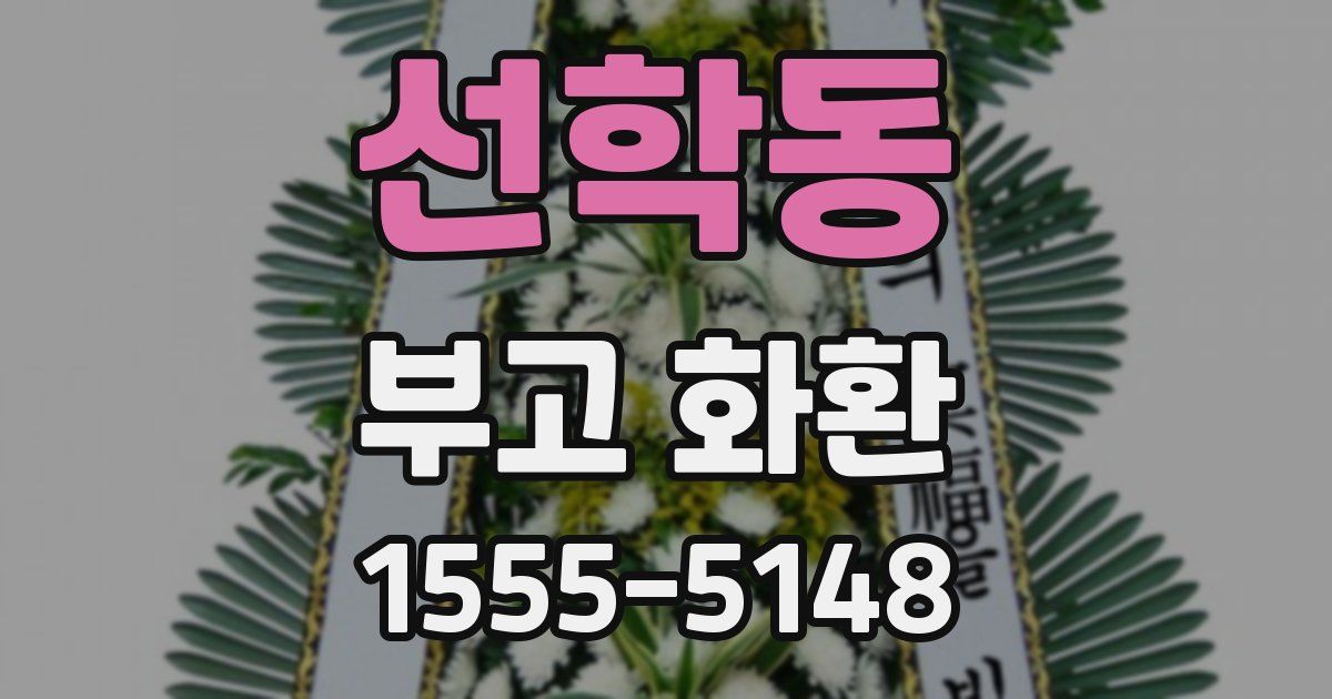 선학동 부고 화환