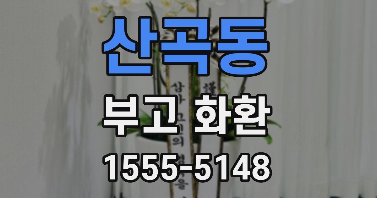 산곡동 부고 화환