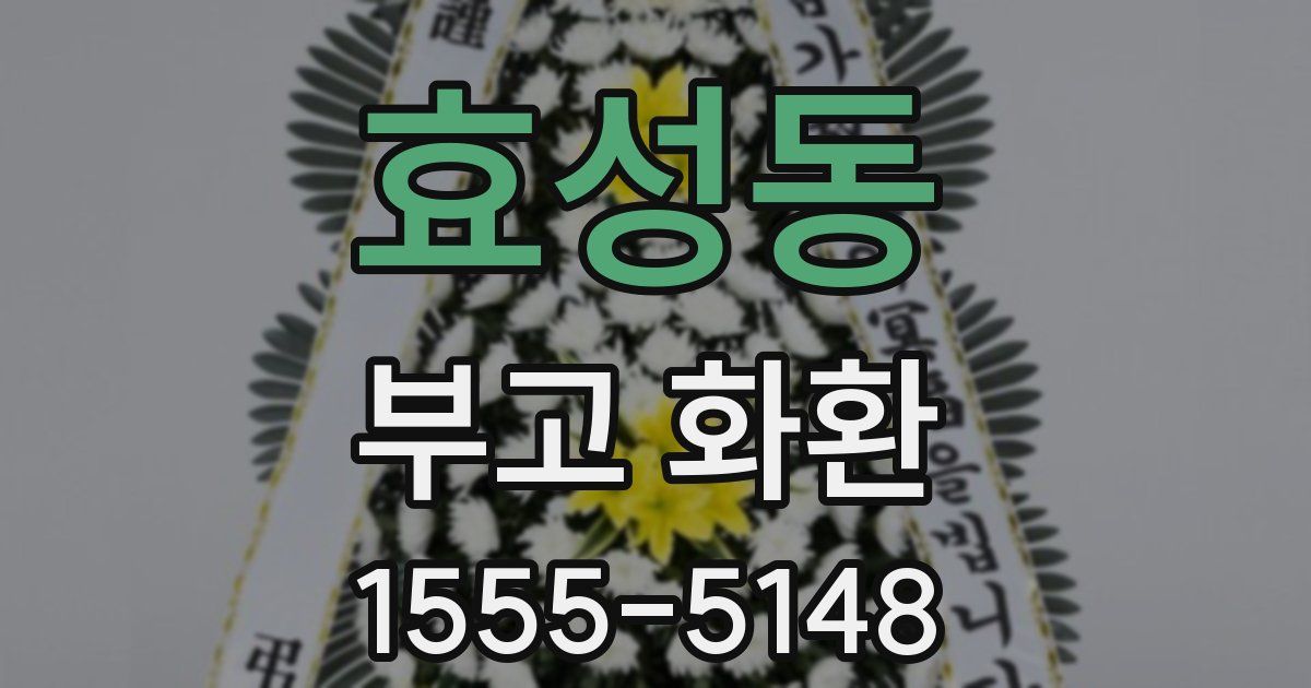효성동 부고 화환