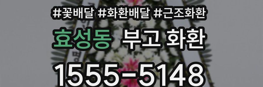 효성동 부고 화환