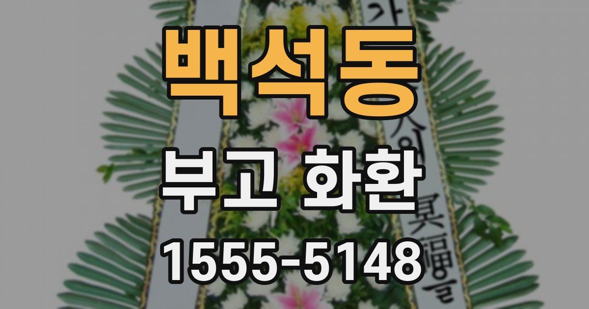 백석동 부고 화환