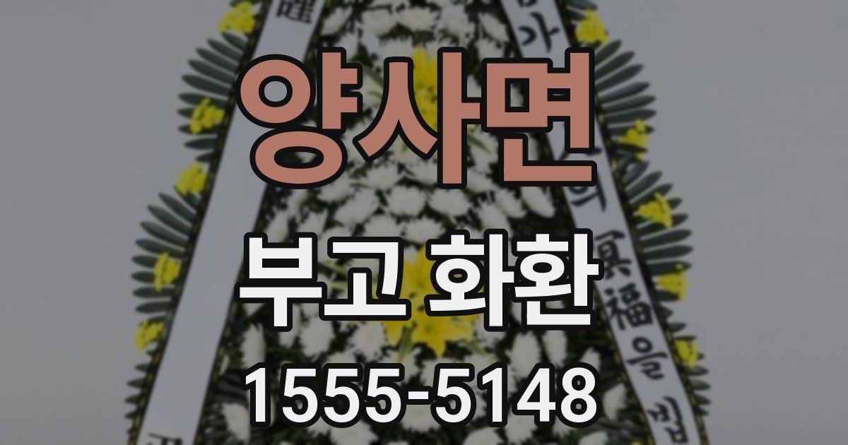 양사면 부고 화환