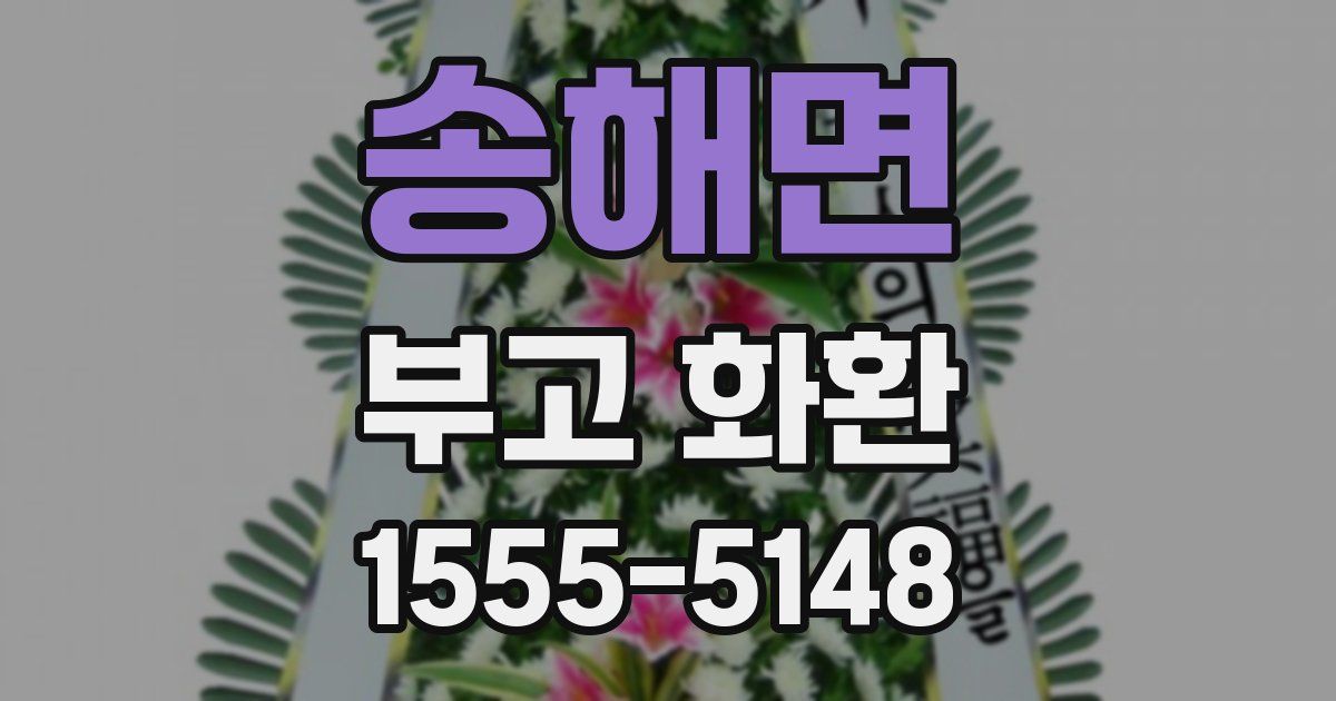 송해면 부고 화환
