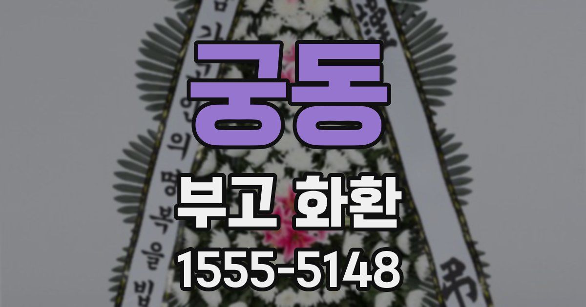 궁동 부고 화환