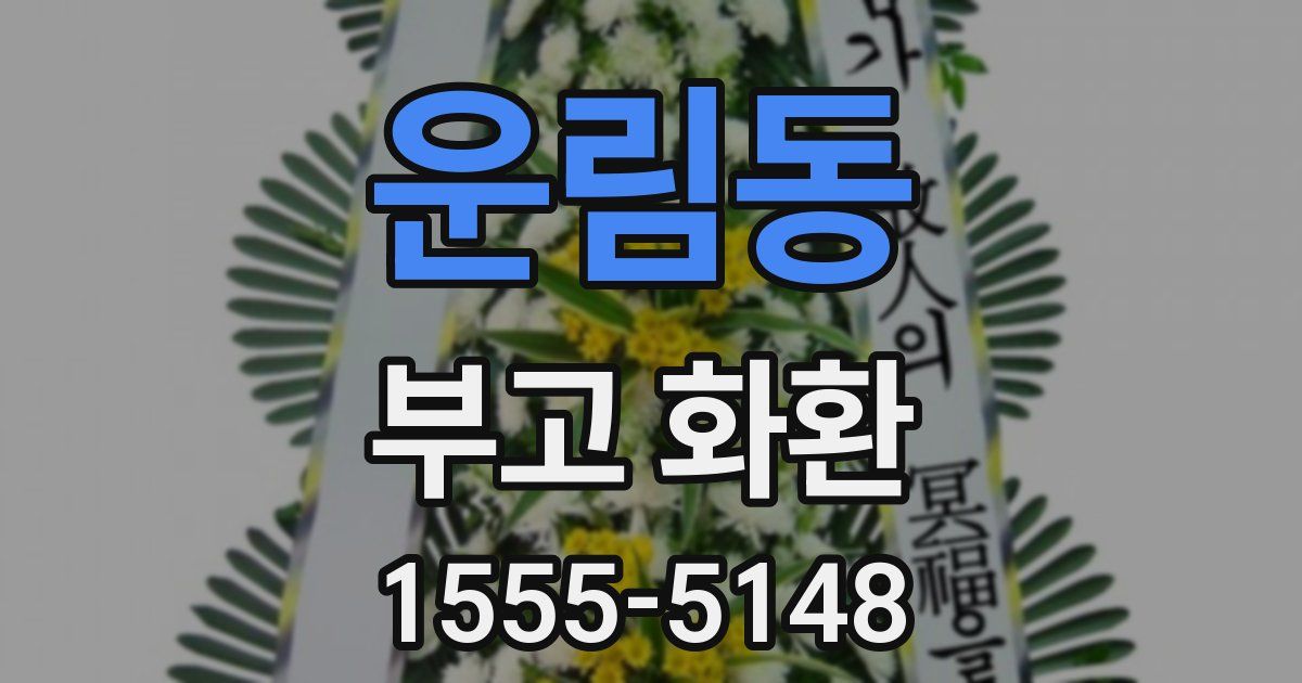 운림동 부고 화환
