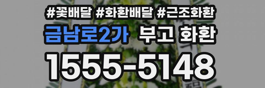금남로2가 부고 화환