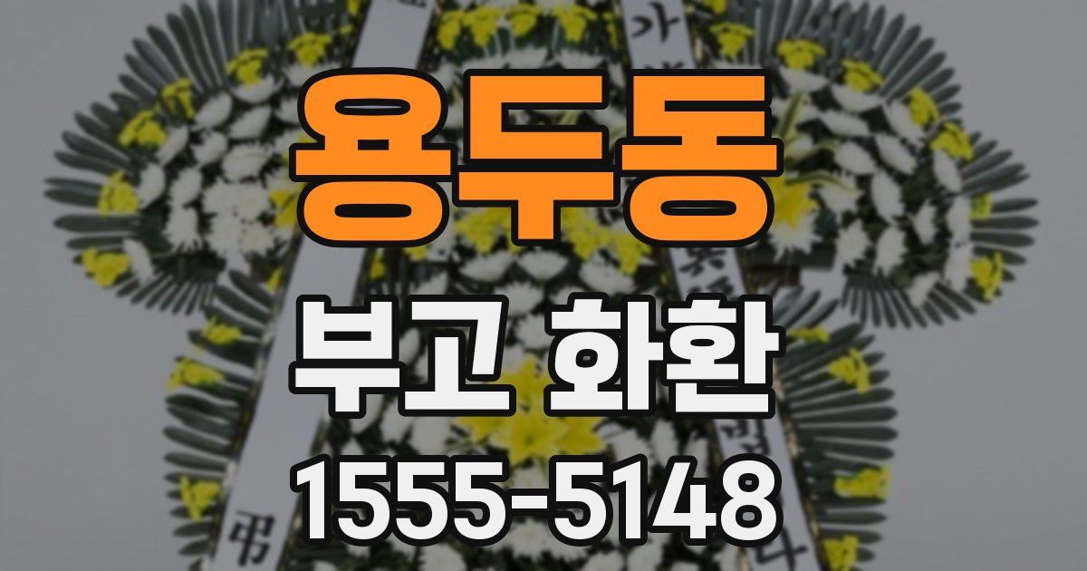용두동 부고 화환