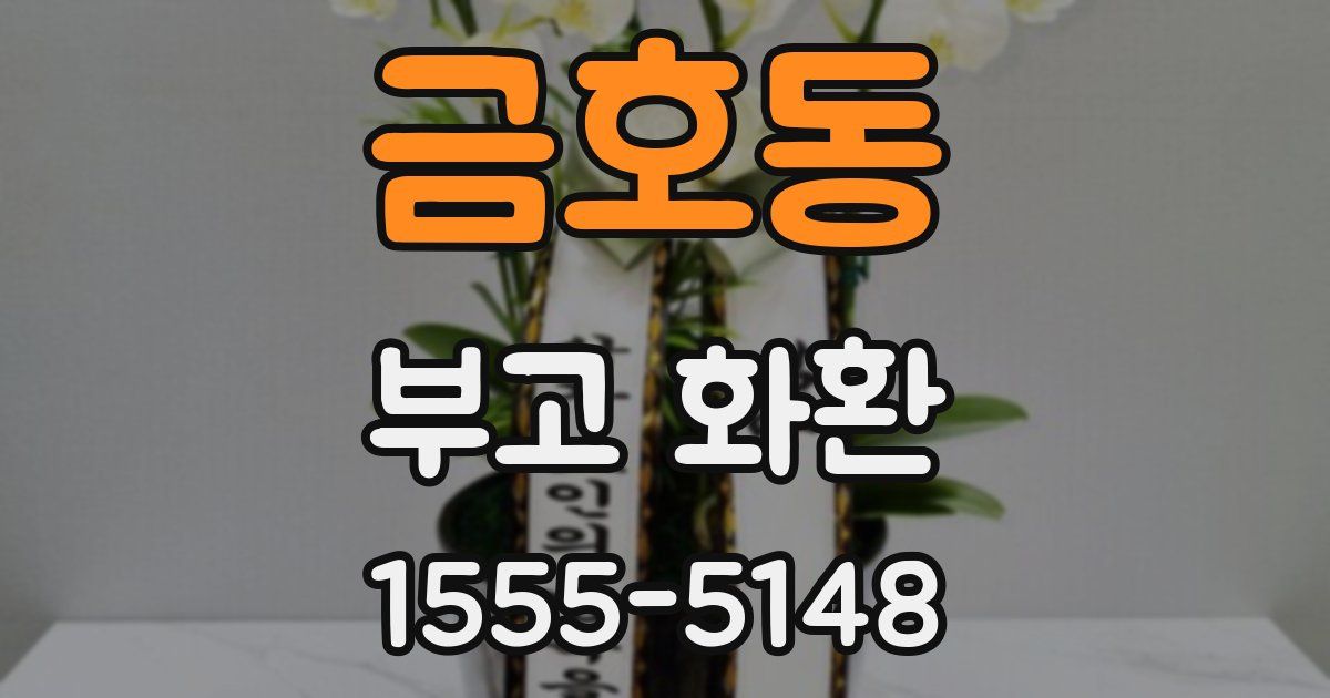 금호동 부고 화환