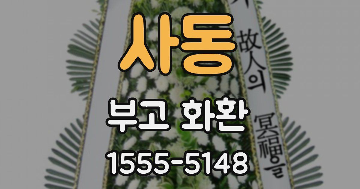 사동 부고 화환
