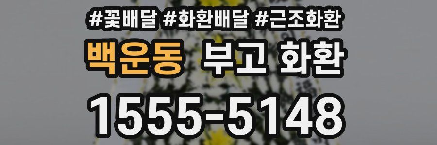 백운동 부고 화환