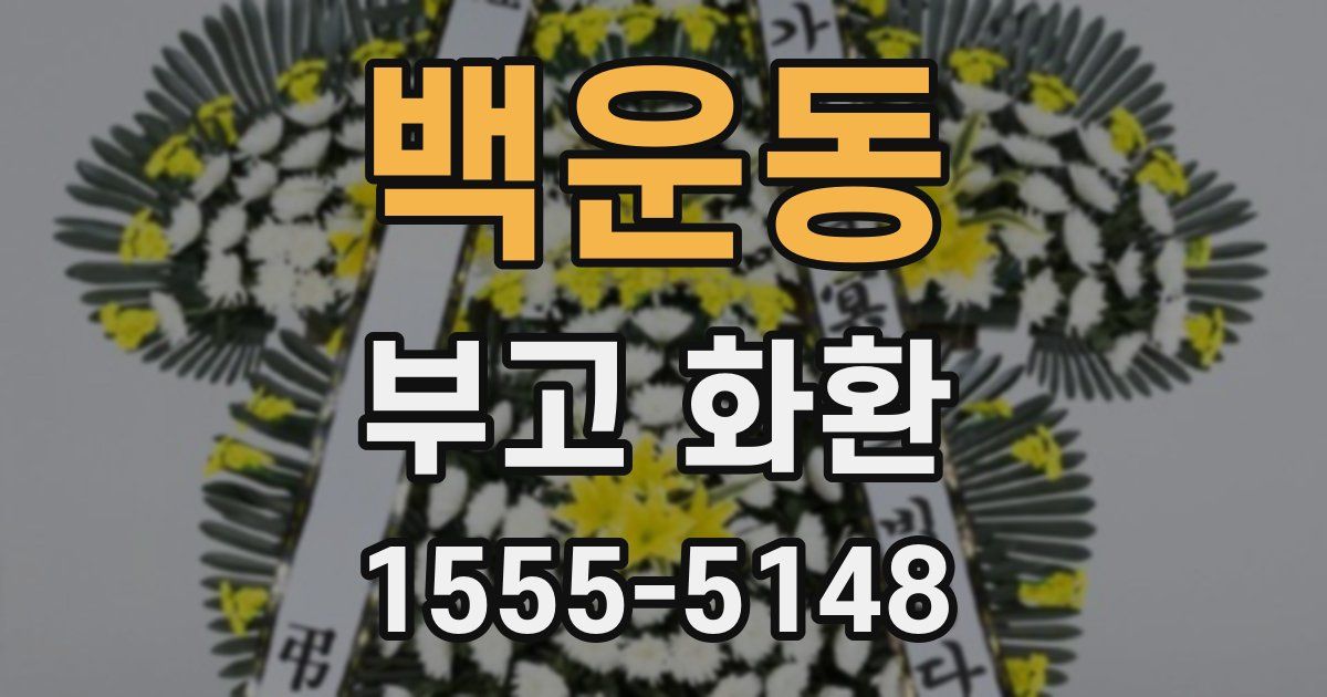 백운동 부고 화환