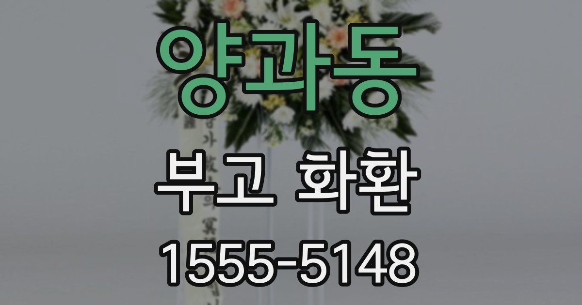 양과동 부고 화환