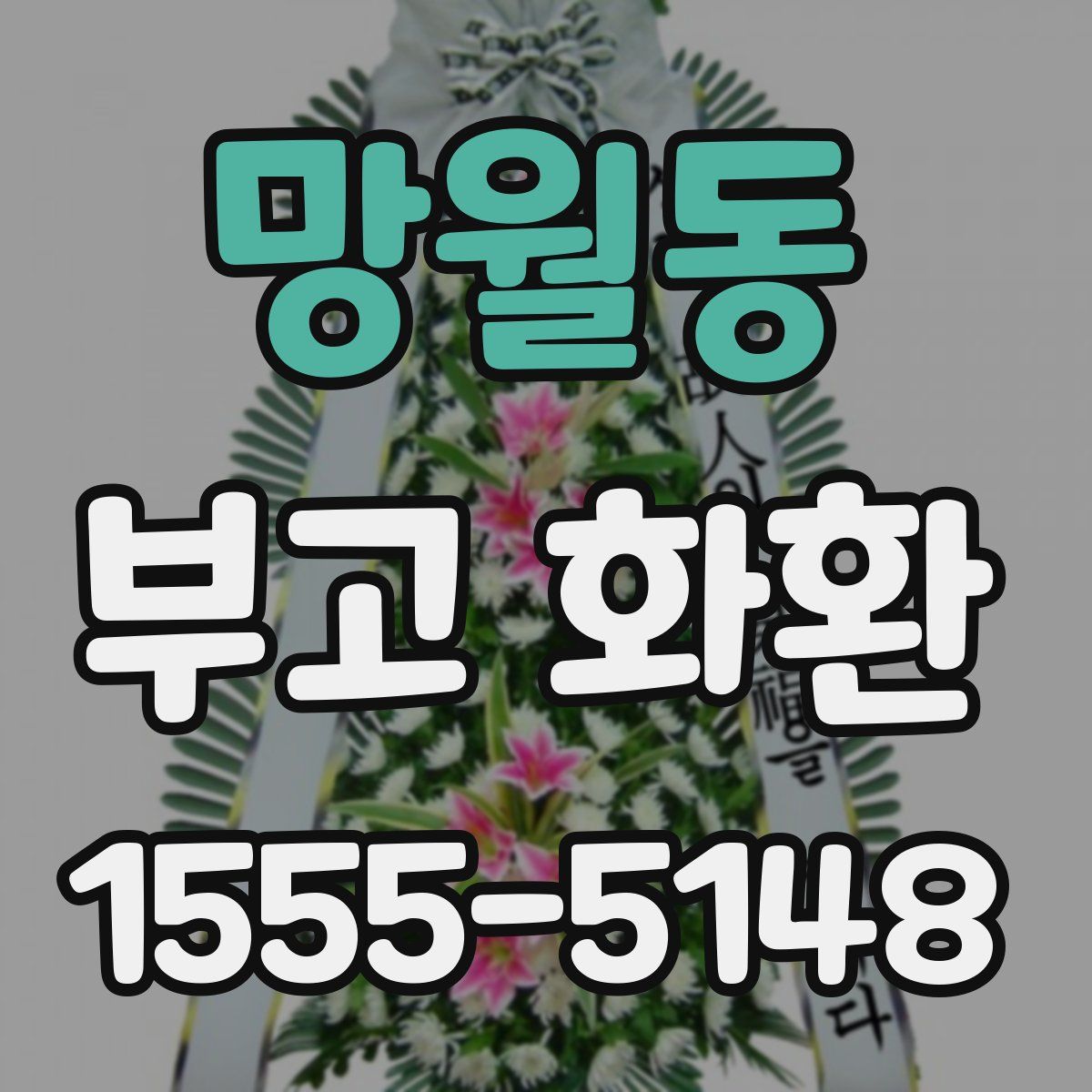 망월동 부고 화환